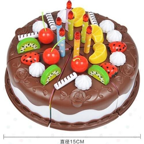 37 DIY Chocolates Cake Toy Kitchen Food Pretend Play Cutting Fruit Birthday Toys For Kid Educational Gift