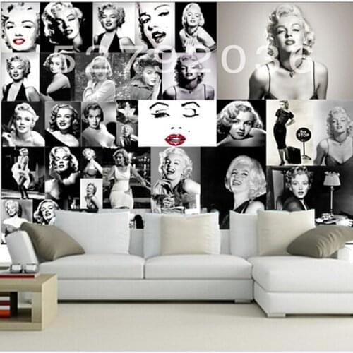 The custom 3D murals,Monroe Marilyn photo background wall papel de parede ,living room sofa TV wall bedroom wall paper