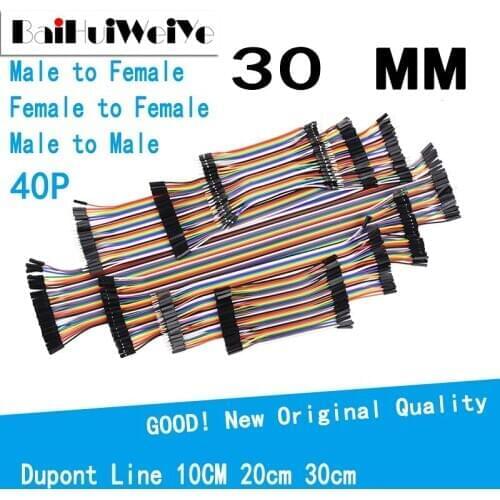 40-120PIN Dupont Line 30cm 40Pin Male to Male Male to Female and Female to Female Jumper Wire Dupont Cable for Arduino DIY KIT
