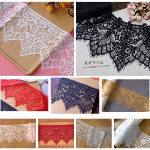 6M/pack quality eyelash lace accessories DIY curtain underwear dress skirt clothing fabric width 18cm