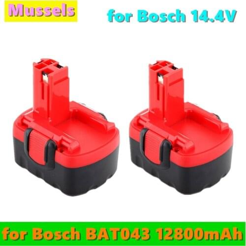 New 14.4V 12.8Ah Ni-MH Replacement Battery Compatible with for Bosch BAT038 BAT040 2607335275 2607335533 2607335711 BAT041