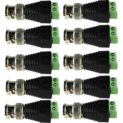 Free shipping BNC Connectors DIY for CCTV Surveillance Video Camera Coaxial/Cat5/Cat6 Cables CCTV Monitor Accessories