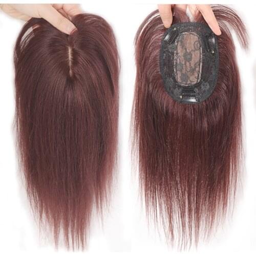 Brazilian Human hair Non-remy Hair 3D Air Bangs Straight Hair Natural Replacement Clip In Hair Extension Black Brown Daily wig