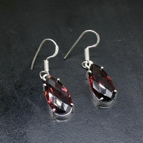 Gemstonefactory Big Promotion Unique 925 Silver Purple Amethyst Jewelry Women Ladies Gifts Dangle Drop Earrings 20212348