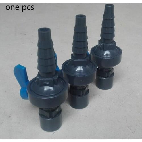 Pvc sampling valve barbed water sampling port valve pvc ball valve plug valve 1/4 DN8 hose barb fluoroelastomer seal