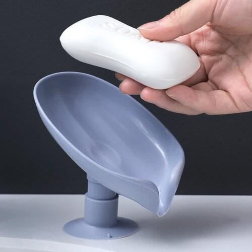 Leaf Shape Soap Box Drain Soap Holder Box Bathroom Accessories Toilet Laundry Soap Box Bathroom Supplies Tray Gadgets Bathroom