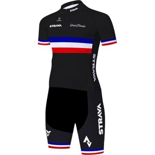 Strava team 2021 completo ciclismo estivo Triathlon cycling Skinsuit 20D equipación ciclismo hombre MEN cycling Jumpsuit