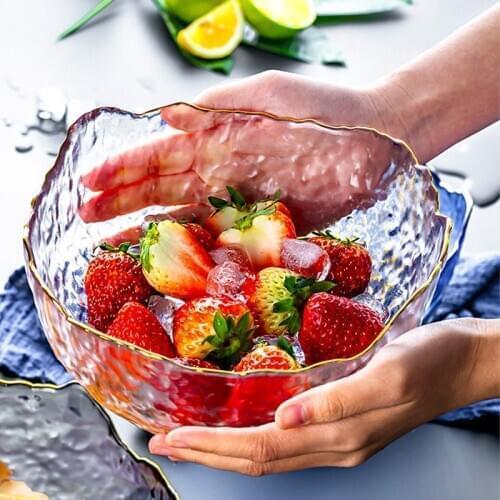 Creative fruit salad ramen glass bowl cute mixing rice cereal soup bowls set ice cream dessert bowl kitchen Household Tableware