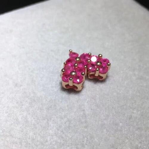 Natural red ruby Pendant natural gemstone pendant necklace 925 sterling silver two wears romantic heart long girl gift jewelery