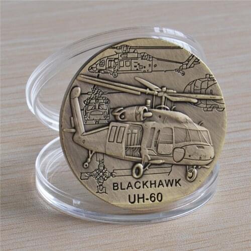The best fighter - UH-60 Blackhawk Helicopter - Bronze Challenge Coin 25pcs/lot free shipping