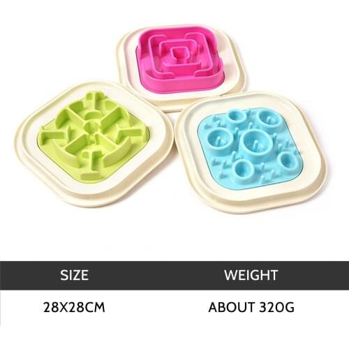Pet Bowl Slow Food Dog Rice Bowl Non-slip ABS Cat Tableware Easy To Clean Pet Feeder Pet Supplies