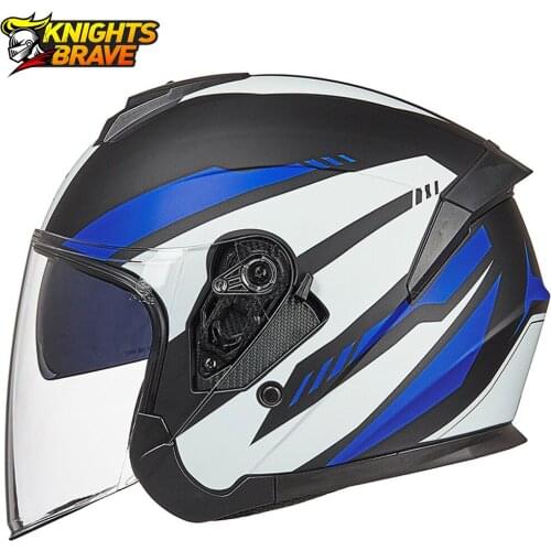 GXT Motorcycle Helmet Open Face Dual Lens Visors Moto Helmet Electric Bicycle Helmet Men Women Scooter Helmet Casco Moto M-XL