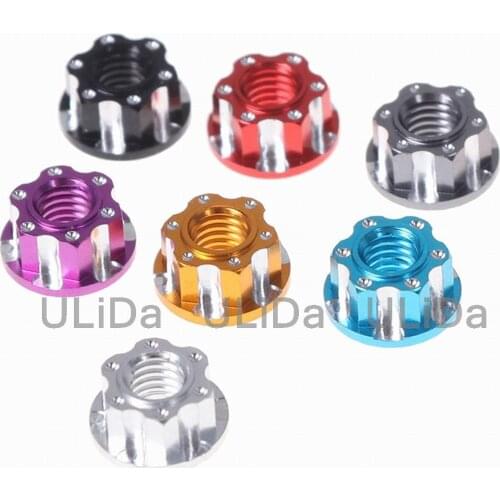 New 4pcs Alloy M4 Carving Design Hexagonal Nuts for HSP Sakura D3 D4 1/10 RC Remote Control Car Accessories