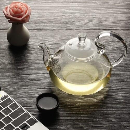 New Flower Glass Tea Vase Gongfu Tea Machine With Heat Resistant Chinese Glass Teapot And Tea Filter