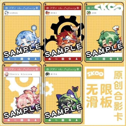 Anime SK8 the Infinity SK EIGH Cherry Blossom LANGA MIYA REKI Transparent Acrylic Cards Keychain Take Photo Pendant Toy Cosplay