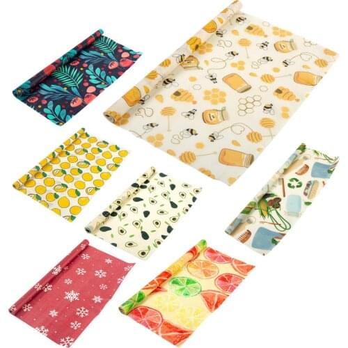 Beeswax Cloth Rolls Can Be Freely Cut For Food-grade Packaging Paper And Reused Beeswax Cling Film Help Protect Juices Fruit