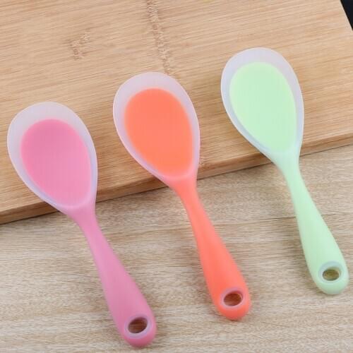 23*7.8cm Silicone Spoon Spatula Cake Scoop Para Rice Scoop Spoon Colorful Silicone Para Bowl Scoop Spoon Tool Cake Tools