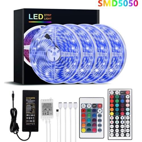 RGB LED Light Strip 5050 LED Strip Waterproof 220V Ribbon Light Tape Flexible LED TV Backlight rgb Decoration Lighting Neon Lamp