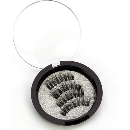 Three Magnet False Eyelashes Handmade Naturally Realistic Quick Paste Reuse 3D Magnetic False Eyelashes