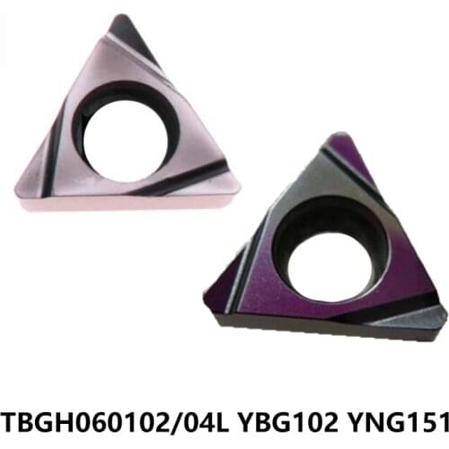 10pcs Cutting Insert TBGH TBGH060102L TBGH060104L YBG102 YNG151 TBGH060102 TBGH060104 Lathe Turning Tools Carbide Inserts