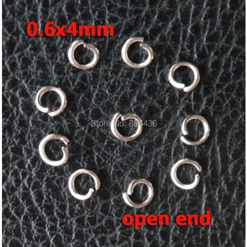 Free Shipping wholesale 0.6X4mm 316L stainless steel jump rings 1000pcs DIY necklaces bracelets accessories chains jewelry parts