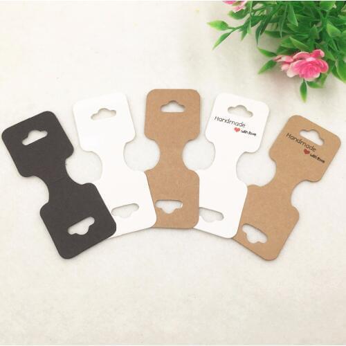 200pcs/lot 9x3.5cm Kraft Necklace Card DIY Bracelet Necklace Display Cards Card Fashion Jewelry Accessories Card Display