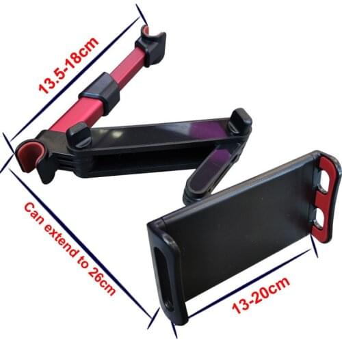 360 Degree Round Snap Telescopic Lazy Car Pillow Bracket Mobile Phone Headrest Rear Row Holder Mount 5-13inch Phone Tablet TXTB1