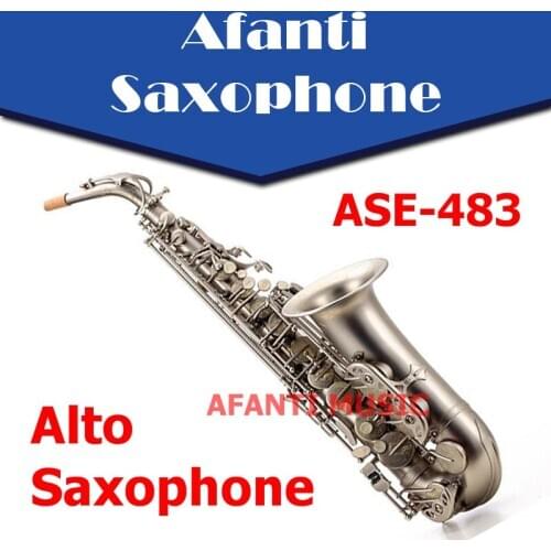 Afanti Music Eb Brass body Gold Lacquer Alto Saxophone (ASE-482)
