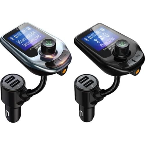 Car MP3 Bluetooth Player FM Transmitter QC3.0 Car Charger Support TF Card AUX Hands-Free Calling Car Adapter with LCD