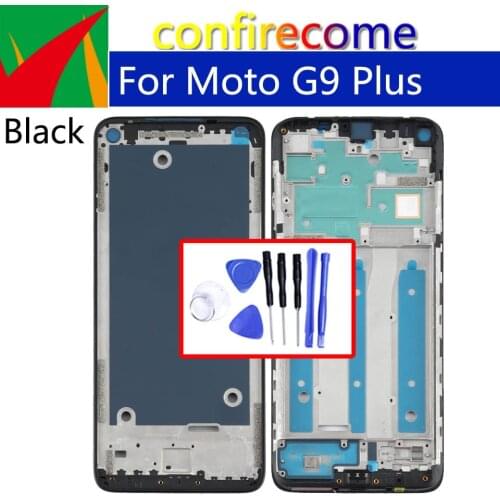 For Motorola Moto G9 Plus XT2087-1 G9Plus Front Housing LCD Display Frame Replacement