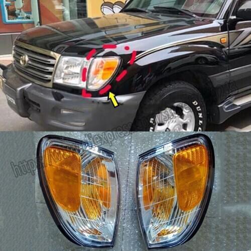 For Toyota Lexus LX470 1998-2007 2pcs/set Left Right Front Bumper Turn Signals Lights Corner Lamp
