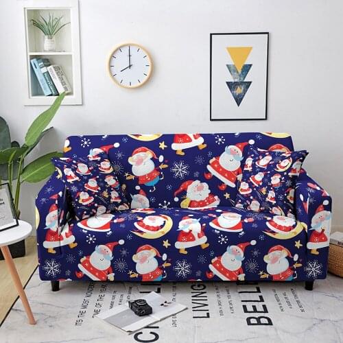 Elastic Sofa Cover For Living Room Christmas Sofa Slipcover Corner Sofa Cover Sectional Couch Cover Christmas ornaments