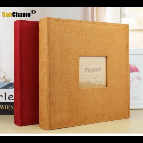 Retro Wedding 7Inch Photo Album 200 Photo Interleaf Type Album 5x7 inch with Memo Area and Soft Flannelette Cover Album Gift