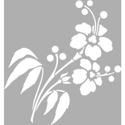 Art Bundle Çiçek-21 Stencil Design, Painting Template 30x30 Cm, Walls, Tiles, furniture For Easy and Practical Pattern Application