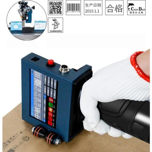 Intelligent Portable Date Printer Laser Marking Machine Production Date QR Code Coding Machine 2-12.7MM With Black Ink Cartridge