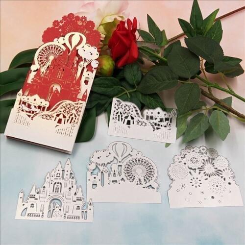 Castle wedding dies Metal Cutting Dies Stencils for DIY Scrapbooking Album Paper Cards Decorative Crafts Embossing Die Cuts New
