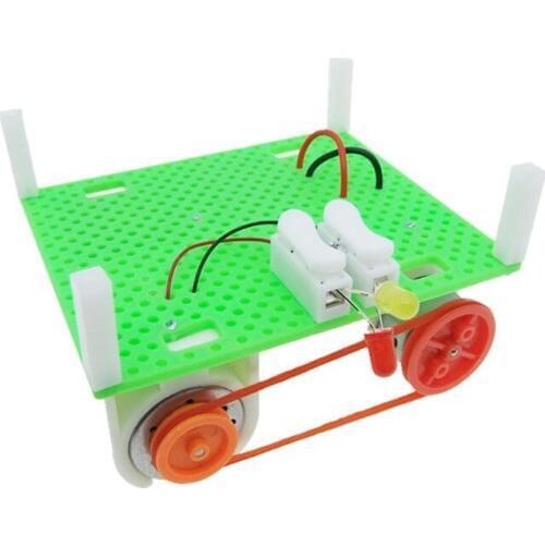 Mini Electric Generator Wheel Motor Model Energy DIY Toys For Kids LED Education Science Experiment