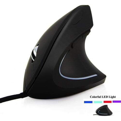 Vertical Mouse Wired Ergonomic mouse Gaming 800/1200/2000/3200 DPI Mause Wrist Rest Protection Colorful Light Mice For PC/Laptop