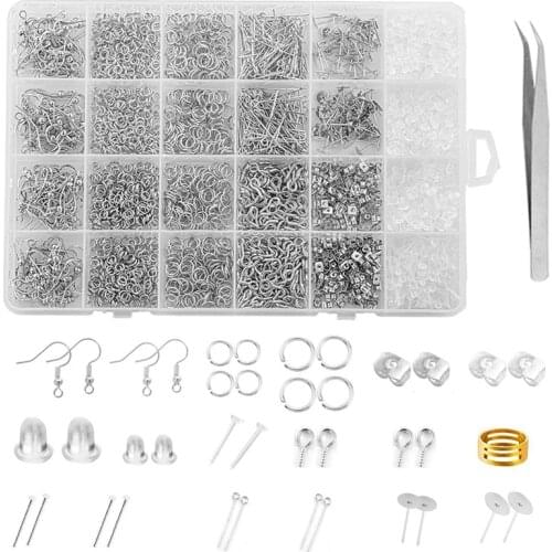 Earring Making Kit, Earring Making Supplies Kit with Earring Hooks, Earring Findings, Jump Rings for Jewelry Making