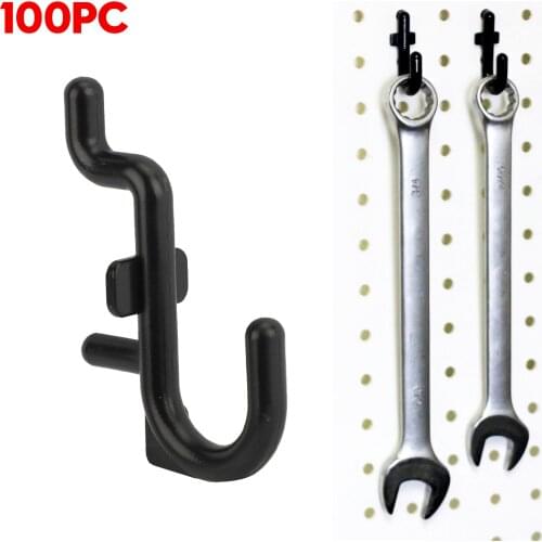 Artudatech Peg Board Hook Kit Garage Tool Storage Pegboard 100pieces J Hook Locking Plastic