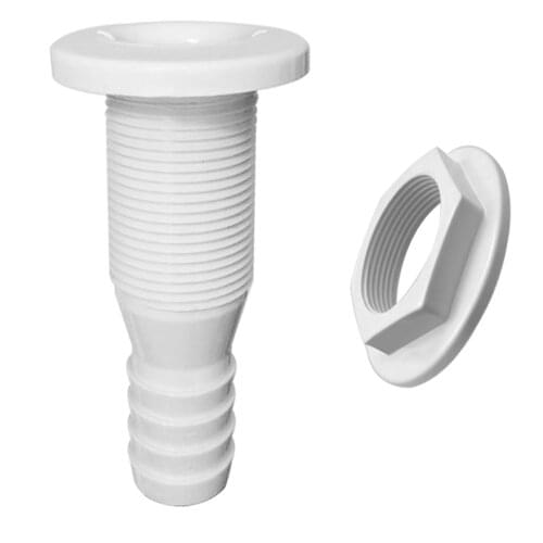 Nylon Plastic Thru Hull Bilge Fitting For Bilge Pump Aerator Hose of Boat Marine Yacht Sail RV Camper Truck 1 inch