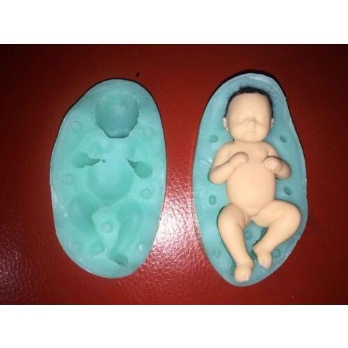 New Arrival Sleeping Baby Silicone Mold Cake Decoration Mold Moulds No.f2169 Silica Gel Fondant Silicon Rubber PRZY 001