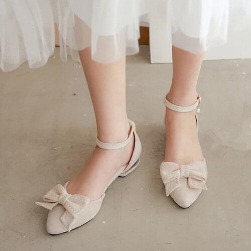 PXELENA Hot Sale Casual Comfortable Sandals Women Square Low Heel Cute Butterfly-knot Faux Suede Shoes Ladies 2019 Summer Newest