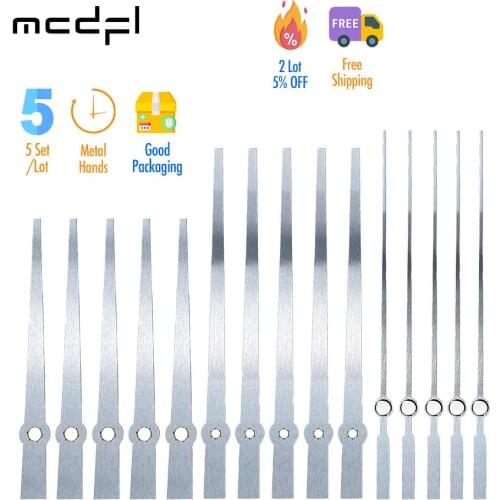 MCDFL Silver Clock Hands Kit Wall Mechanism Clockwork Watch Detail Home Decoration Accessories Clocks Parts Machinery Motor DIY