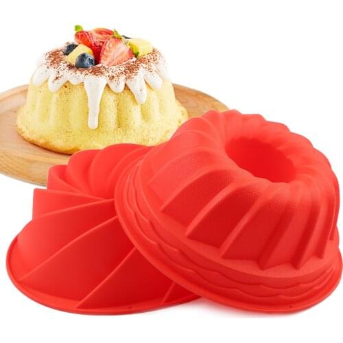 Silicone Baking Molds,Grade Fluted Round Cake Pan,Non-Stick Cake Pan for Bread,Gelatin,Jello,Buntcake,Tube Bakeware for Oven
