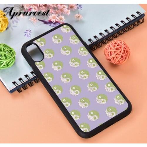 Aprarvest Silicone Rubber Phone Case Cover For iPhone 6 6S 7 8 PLUS X XS XR 11 12 MINI PRO MAX Flower Tai Chi