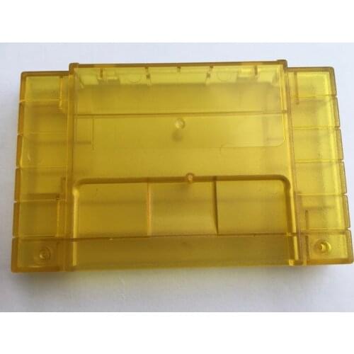 Replacement game cartridge shell case for SNES US - Transparent Green Red and Transparet yellow