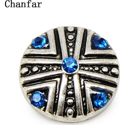 Rhinestone Style Snap Button Charm For leather Bracelet Jewelry