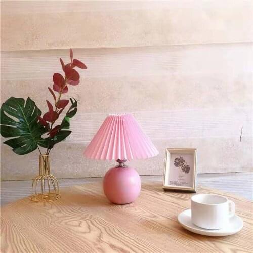 Vintage Table Lamp Colored Ceramic Night Table Lamps For Living Room Bedroom Nordic Home Decor Desk Light Romantic Bedside Lamp
