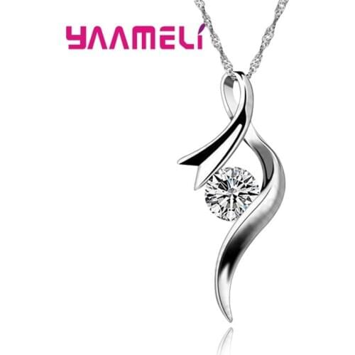 Hot Selling Women Cheap Necklace Pendant 925 Sterling Silver Wedding/Engagement Jewellery Accessory Free Shipping